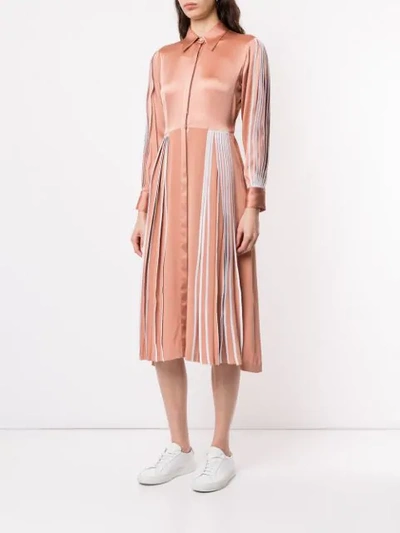 Shop Bodice Studio Pleated Shirt Dress In Pink