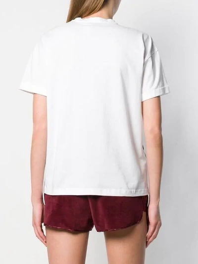 Shop Just Cavalli Textured Print T-shirt In White