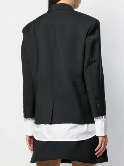 Shop N°21 Double Breasted Layered Jacket In Black
