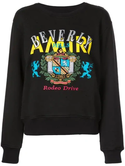 Shop Amiri Printed Sweatshirt In Black