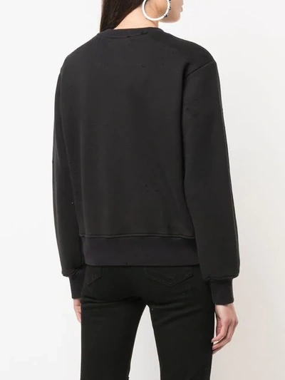 Shop Amiri Printed Sweatshirt In Black