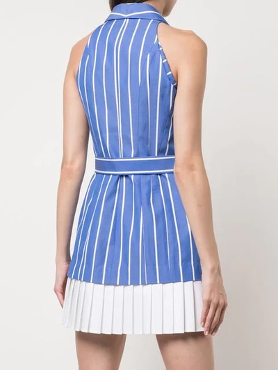 Shop Alexis Carmona Striped Dress In Blue