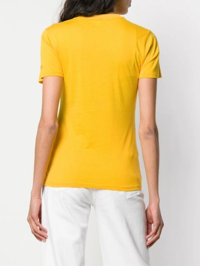 Shop Lala Berlin Logo Print T-shirt - Yellow