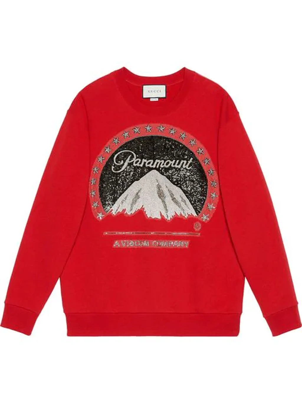 Gucci Red Paramount Pictures Edition Sequin Sweatshirt In Red Cotton Jersey ModeSens