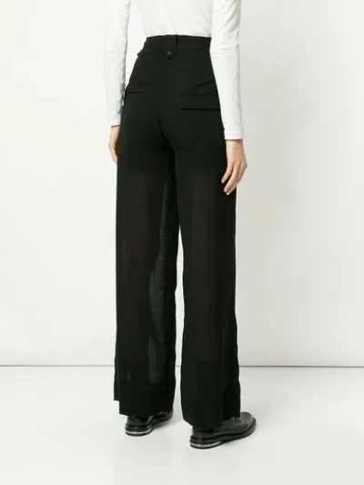 Shop Isabel Benenato Wide Leg Trousers In Black