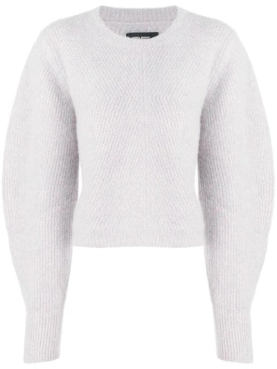 Shop Isabel Marant Balloon Sleeve Sweater In Grey