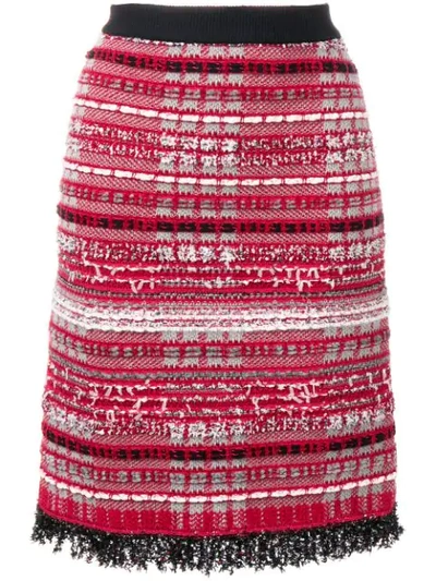 Shop Thom Browne Rwb Tweed Skirt In 960 Red, White, & Blue