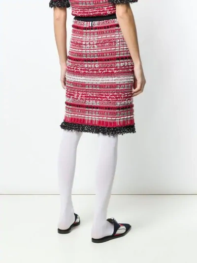Shop Thom Browne Rwb Tweed Skirt In 960 Red, White, & Blue
