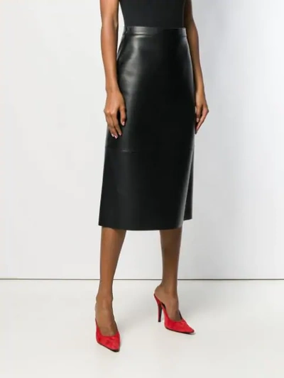 Shop Dsquared2 Fitted Midi Skirt In Black