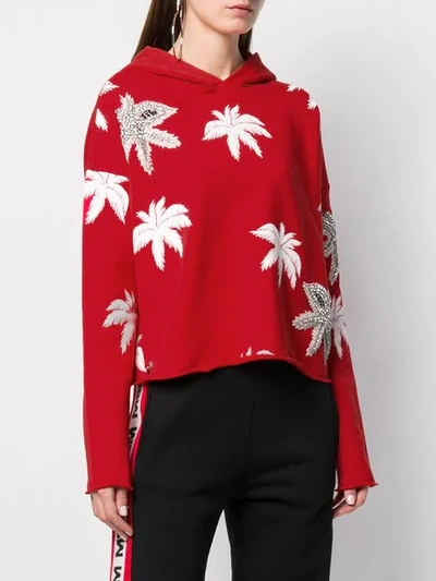 Shop Philipp Plein Aloha Hooded Sweatshirt In Red
