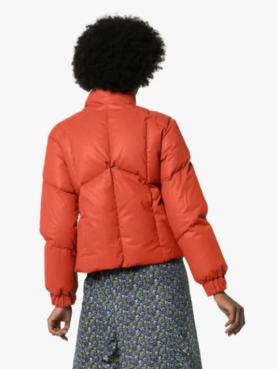 Shop See By Chloé Zip-detail Puffer Jacket In Orange