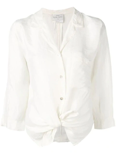 Shop Forte Forte Knot Shirt In White