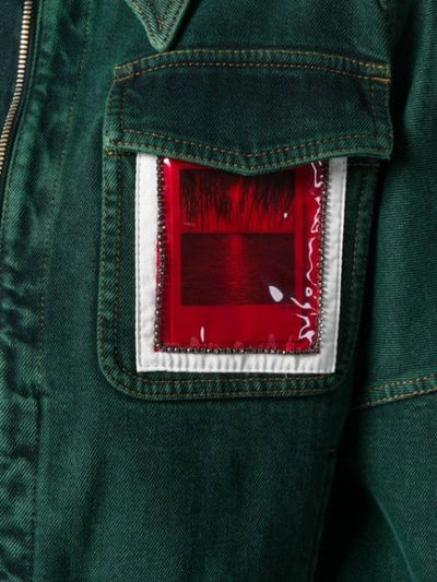 Shop N°21 Contrast Pocket Jacket In Green