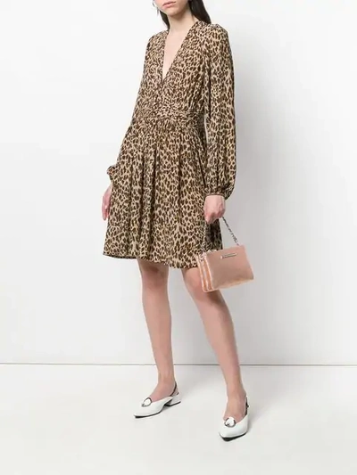 Shop Andamane Leopard Print Short Dress In Neutrals