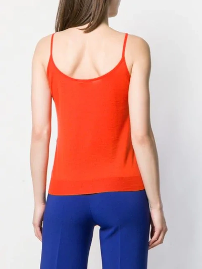 Shop Prada Fine Knit Camisole In F0049 Arancio