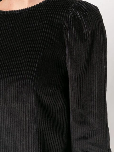 Shop Ulla Johnson Round Neck Corduroy Sweater In Black