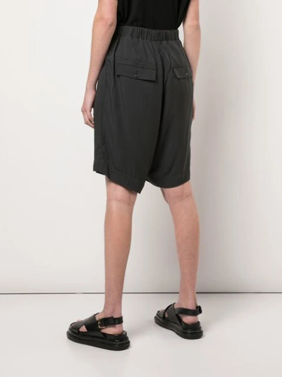 Shop Yohji Yamamoto Drawstring Shorts - Black
