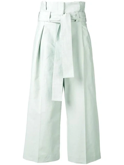 Shop Stella Mccartney Paperbag Trousers - Green