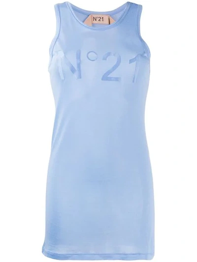 Shop N°21 Logo Vest Top In Blue
