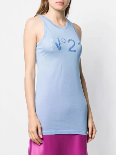 Shop N°21 Logo Vest Top In Blue