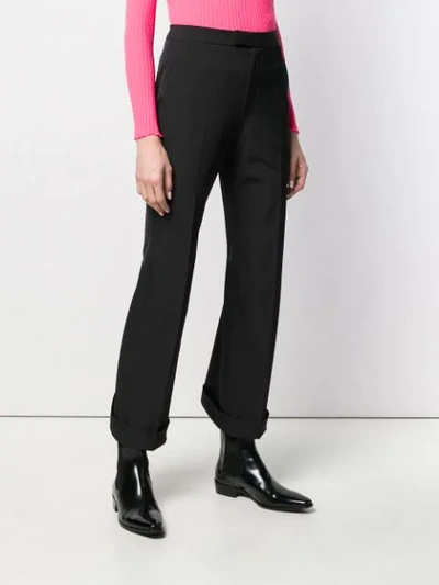 Shop Maison Margiela Kick Flare Trousers In Black