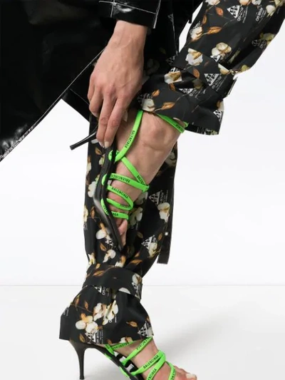 Off-white Floral Design Jogger Pants "black" In Black