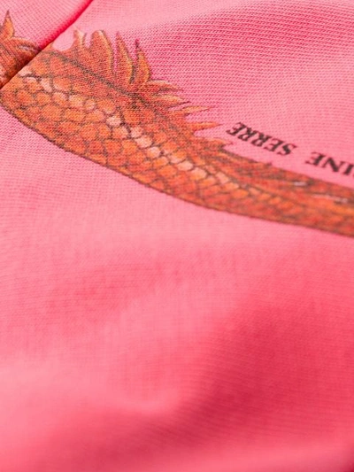MARINE SERRE 龙印花T恤 - 粉色