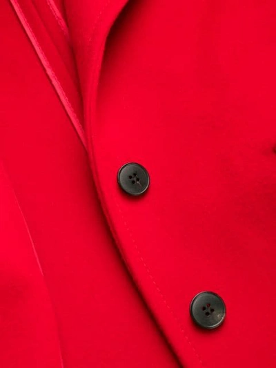 Shop Valentino V Logo Belt Coat In Red