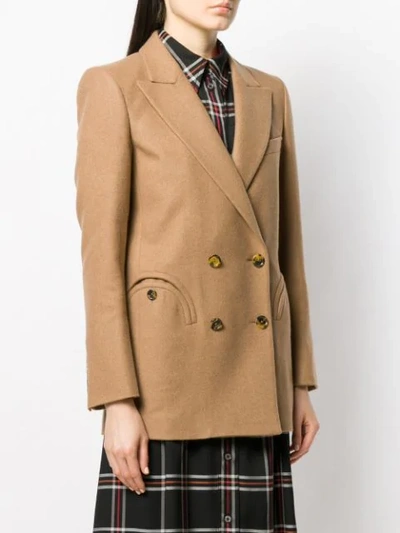 Shop Blazé Milano Double-breasted Blazer In Camel Camel