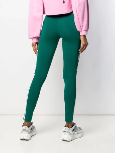 Shop Adidas Originals Trefoil Tights In Green