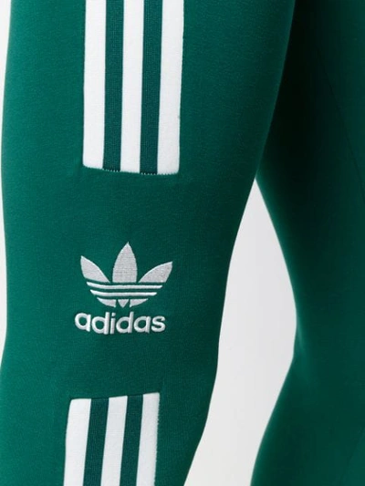 Shop Adidas Originals Trefoil Tights In Green