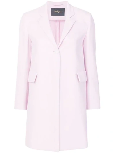 Shop Les Copains Single Breasted Coat In Pink