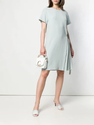 ANTONELLI PLEATED PANEL MIDI DRESS - 蓝色