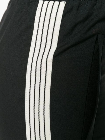 Shop Miu Miu Side Striped Cropped Trousers In F0002 Nero