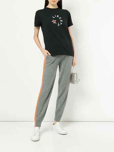 Shop Bella Freud Side Stripe Track Pants In Grey