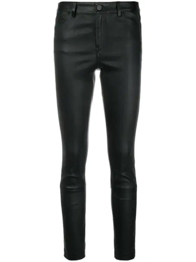 Shop Theory Skinny Biker Trousers In Black