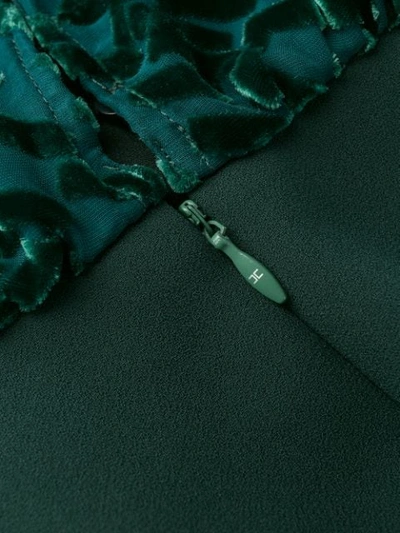 Shop Elisabetta Franchi Logo Print Dress In Green
