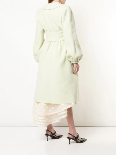 Shop Marc Jacobs Belted Midi Coat In Green