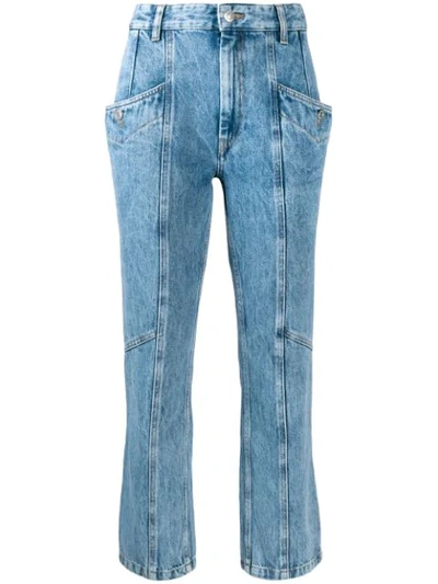 Shop Isabel Marant Étoile Slim Panelled Jeans In Blue