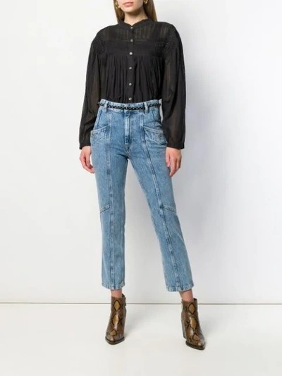 Shop Isabel Marant Étoile Slim Panelled Jeans In Blue