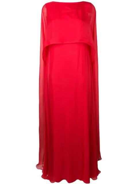 cape maxi gown