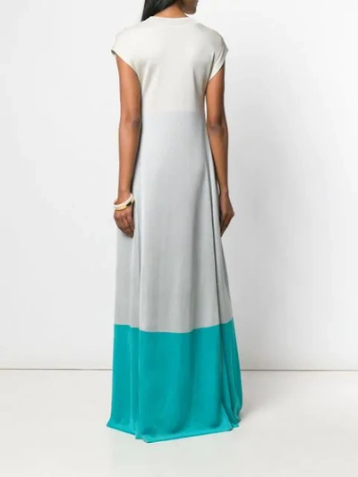 Shop Agnona Fluid Belted Dress In Grey