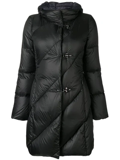 Shop Fay Hooded Padded Coat In Black