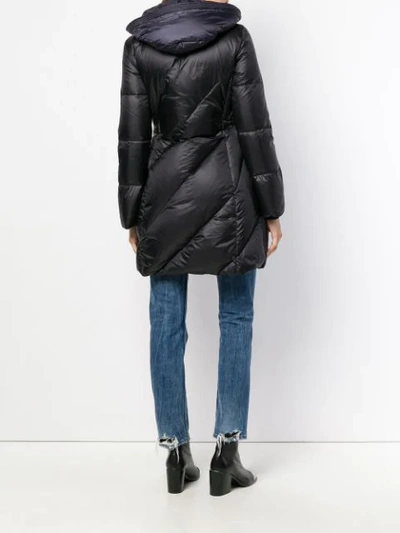 Shop Fay Hooded Padded Coat In Black