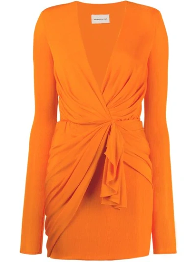 Shop Alexandre Vauthier Jersey Dress In Orange