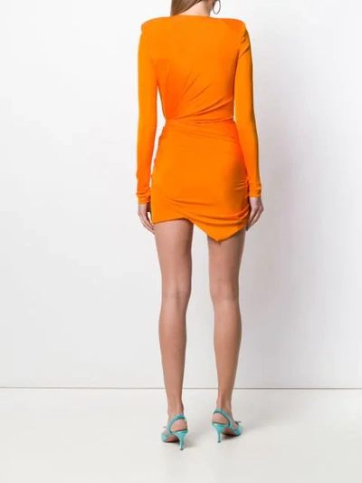Shop Alexandre Vauthier Jersey Dress In Orange