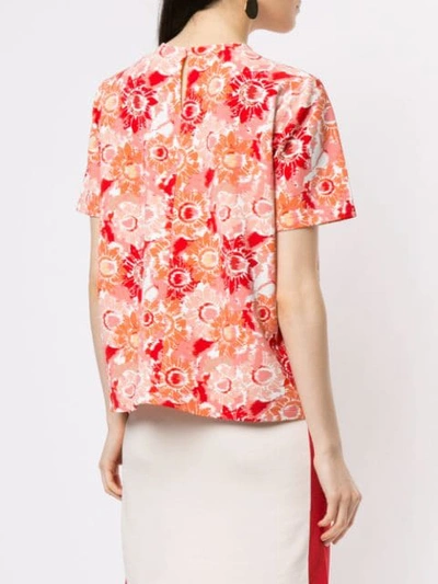 Shop Anteprima Sunflower Print T-shirt In Orange