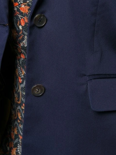 Shop Etro Tailored Blazer Jacket In Blue