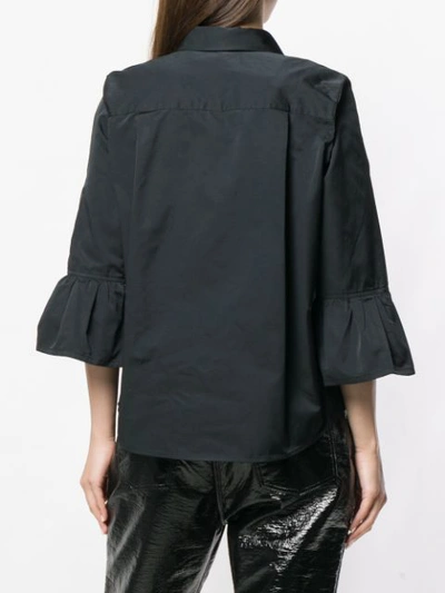 Marc Jacobs Frill-hem Fitted Blouse In Black