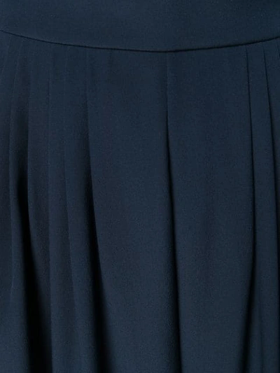 Shop Chloé Pleated Asymmetric Trousers In Blue